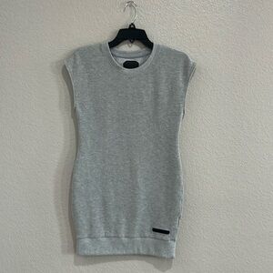 Under Armour Gray Sweatshirt Dress Cut Out Back Open Back Athletic Size S
